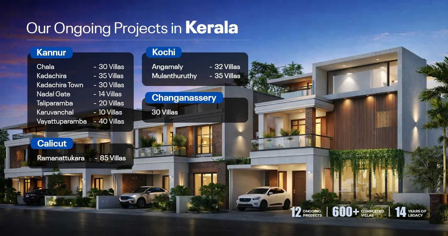 Contemporary Luxury Villa Exterior Kerala